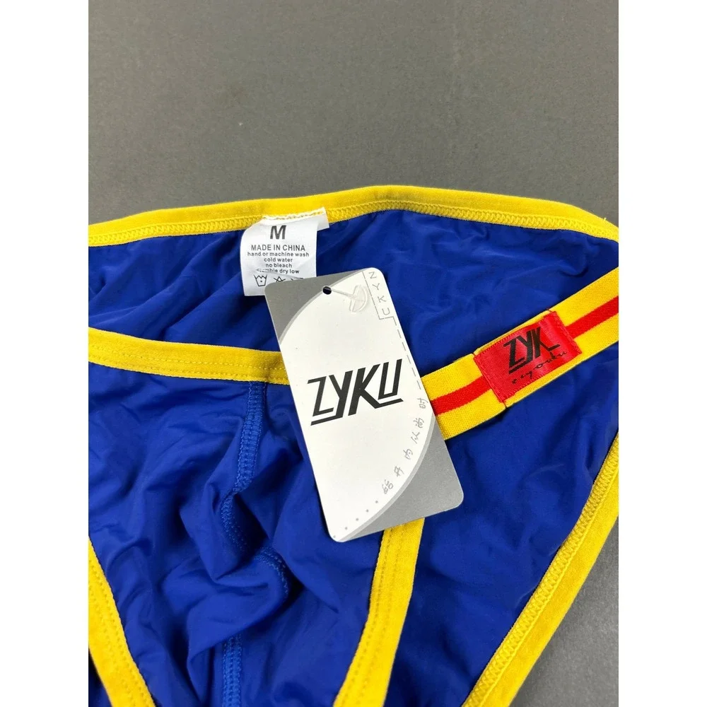 Manview & ZYKU Mens Underwear Bundle Checkered Pink Blue Briefs Size M Lot of 2